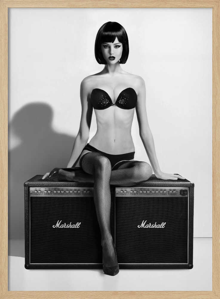 Monochrome Studio Glamour Art Print UK — Portrait Vibrant Wall Art — Living Room — Wall It All Prints