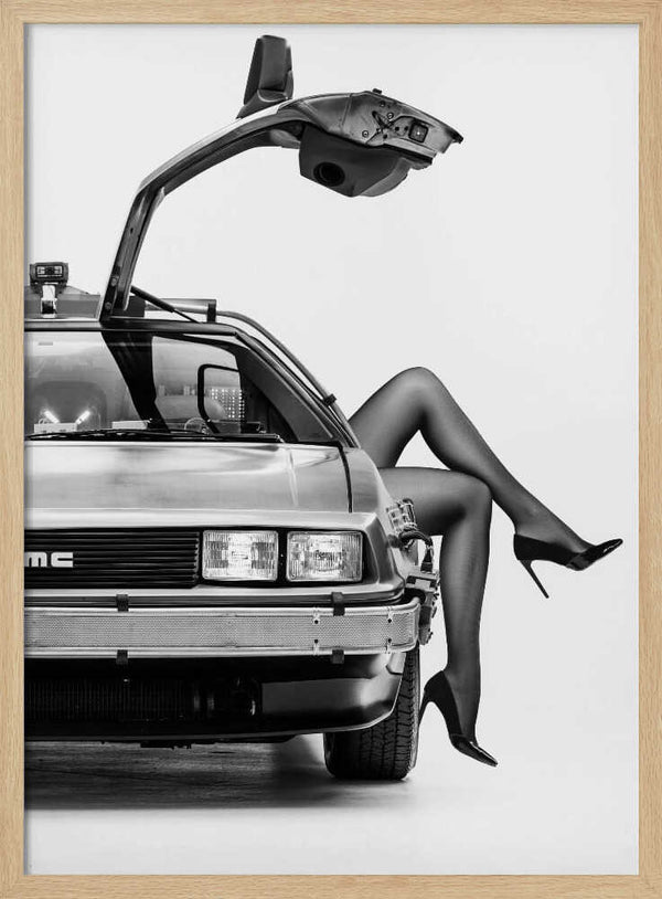 Retro Car Heels Art Print UK — Portrait Vibrant Wall Art — Living Room — Wall It All Prints