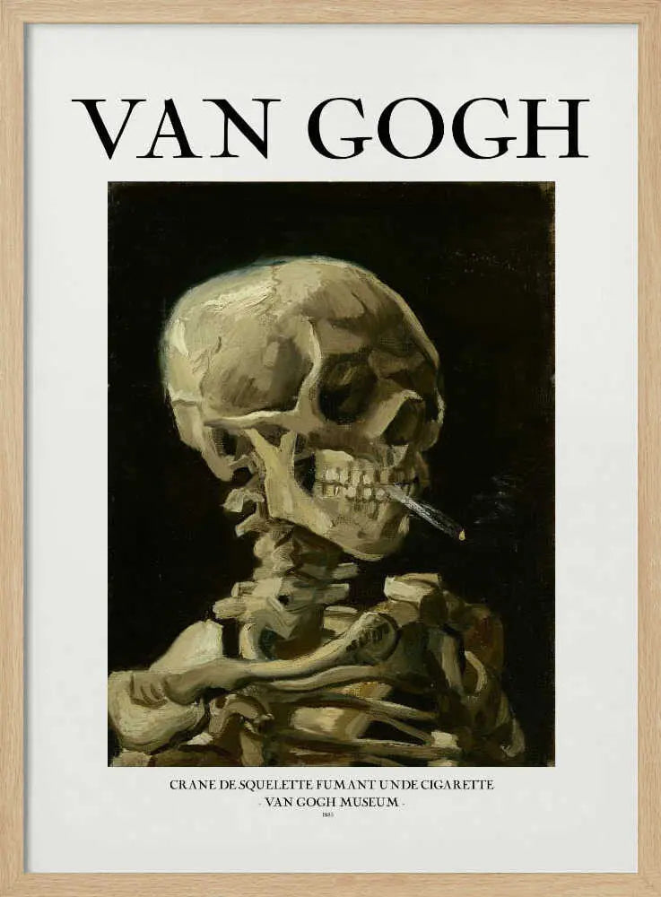 Head of a skeleton with a burning cigarette Vincent Van Gogh