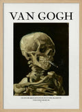 Head of a skeleton with a burning cigarette