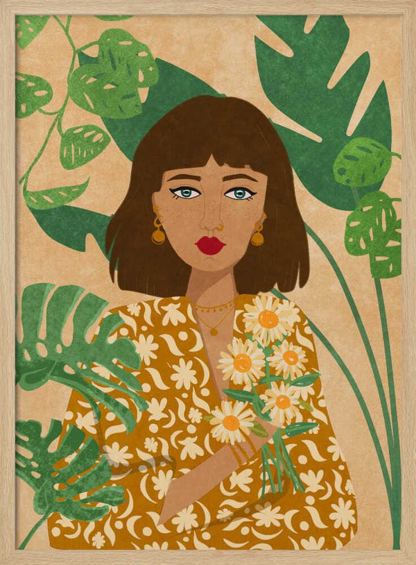Plantlady Art Print UK — Botanical Fresh Wall Art — Living Room — Wall It All Prints