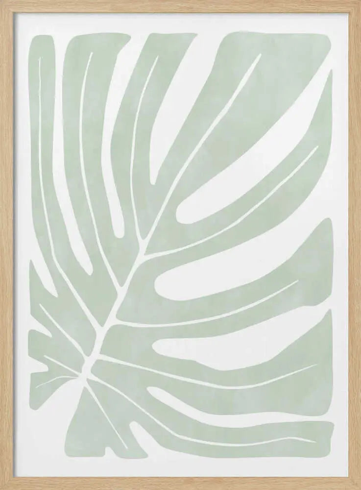 Sage Green Monstera Leaf Elena Ristova