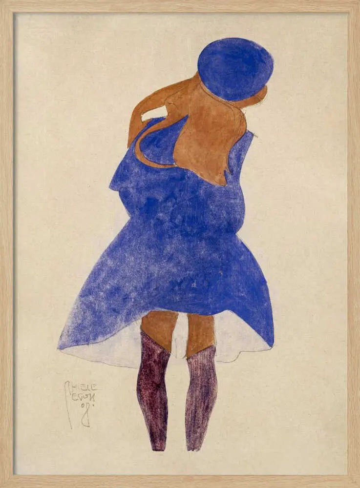 Standing Girl, Back View 1908 EGON SCHIELE