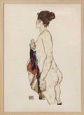 Standing Nude Woman With a Patterned Robe 1917
