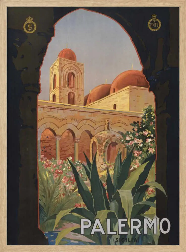 Palermo (Sicilia) Art Print UK — Vintage Vibrant Wall Art — Living Room — Wall It All Prints