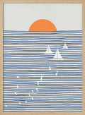 Ocean Sunset Sailboats