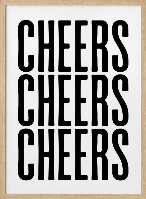 Triple Cheers Art Print UK — Abstract Vibrant Wall Art — Kitchen — Wall It All Prints