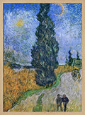 Vincent Van Gogh's Road With Cypress and Star 1890