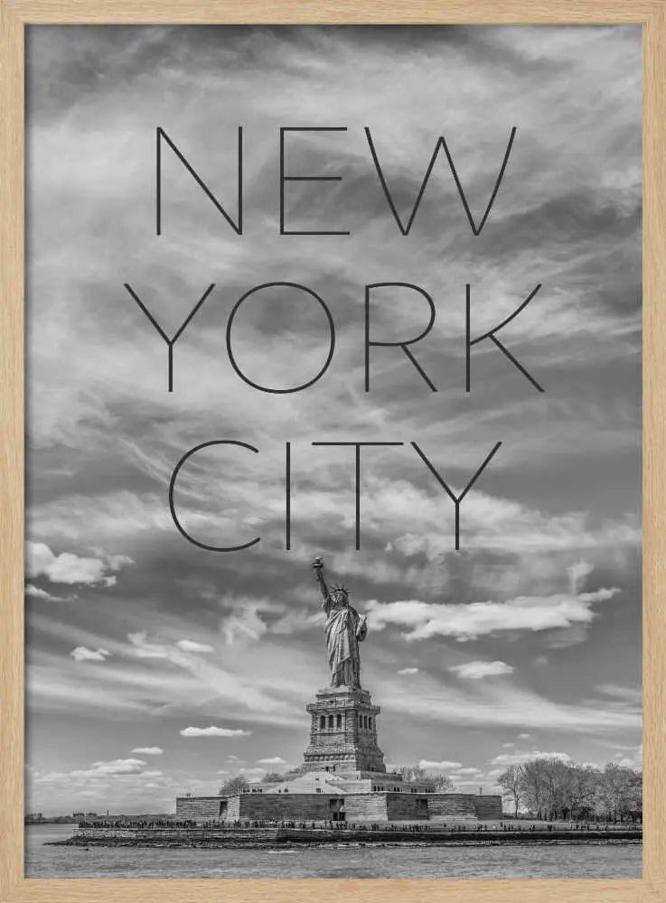 Majestic New York Liberty Art Print UK — Abstract Dark Wall Art — Office — Wall It All Prints