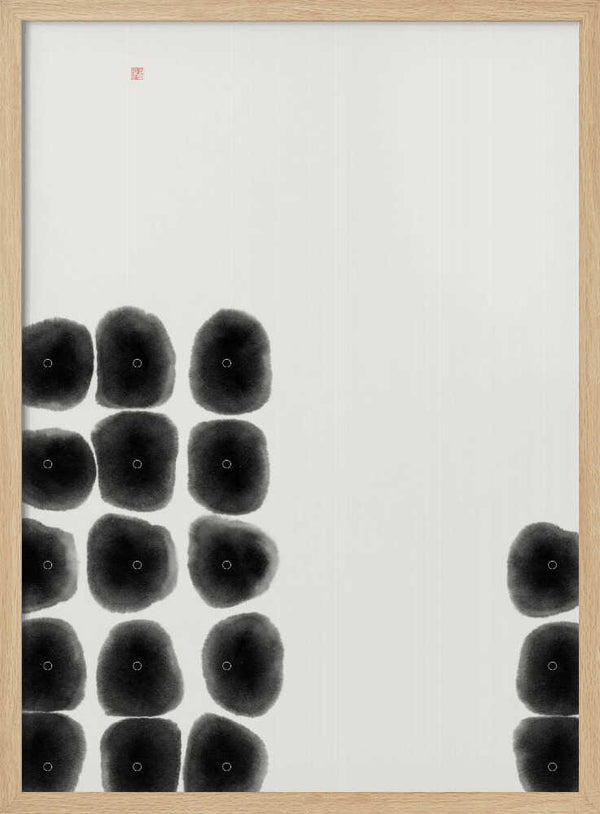 Zen Ink Pebbles Art Print UK — Japanese Calm Wall Art — Bedroom — Wall It All Prints