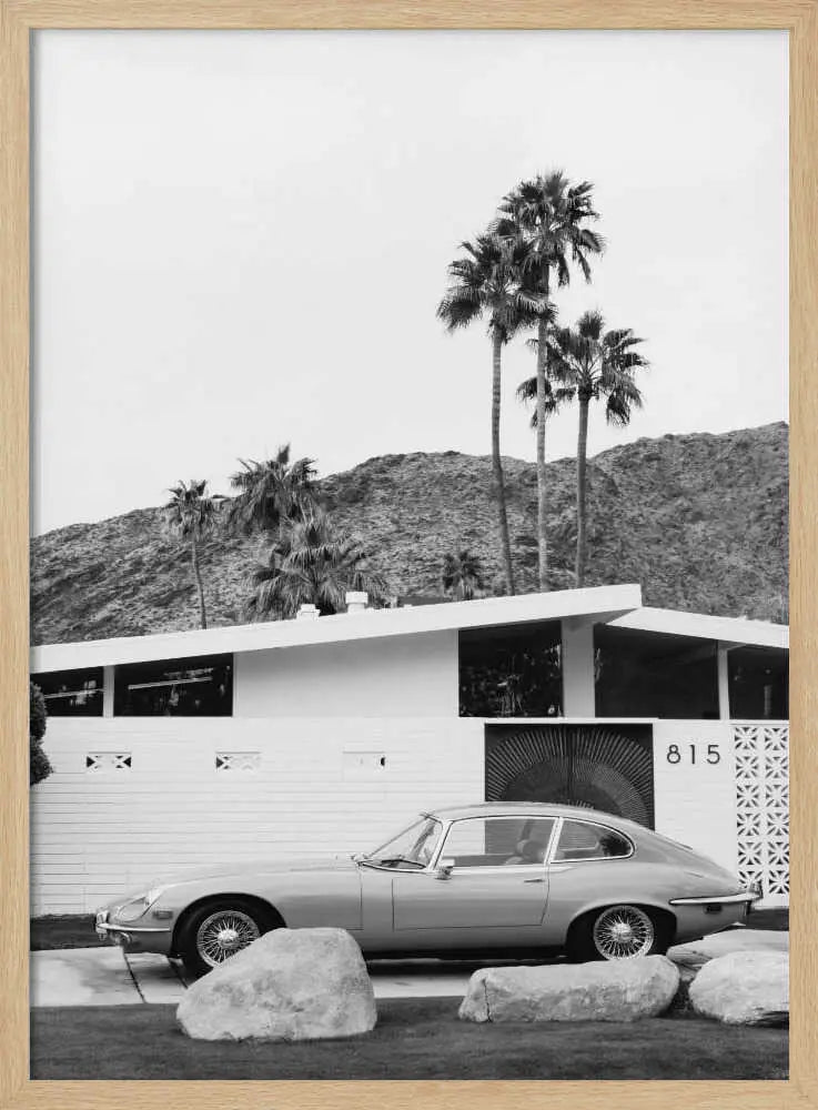 Iconic Car Palm Springs Art Print UK — Landscape Dark Wall Art — Living Room — Wall It All Prints