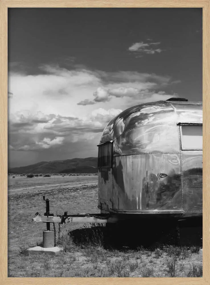 Classic Camper Desert Sky Art Print UK — Botanical Dark Wall Art — Living Room — Wall It All Prints