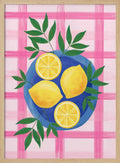 Fresh Lemons Blue Plate