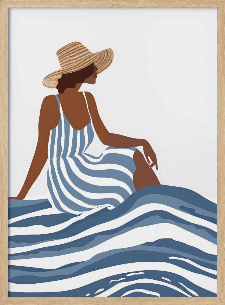 Summer Woman on Waves