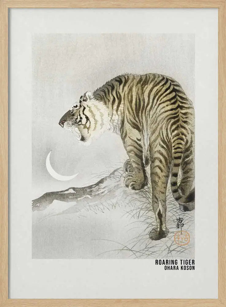 Roaring Tiger Art Poster Ohara Koson