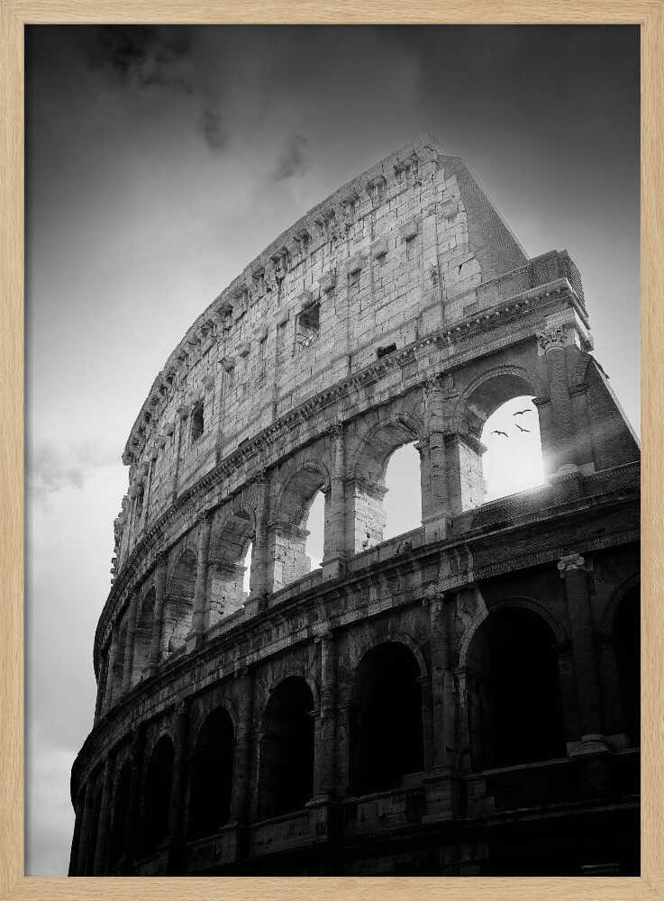 Colosseum Sunburst Art Print UK — Dark Moody Vibrant Wall Art — Living Room — Wall It All Prints