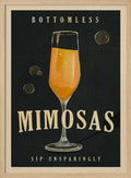 Bottomless Mimosas Art Deco Cocktail Bar Art