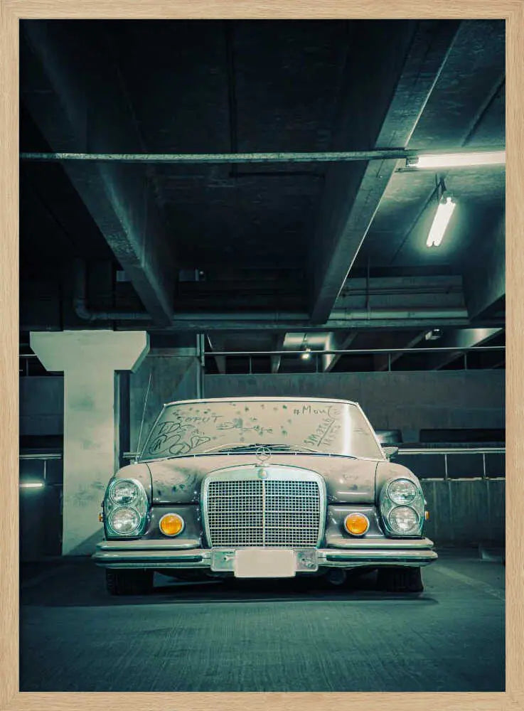 Forgotten Classic Car Art Print UK — Dark Moody Dark Wall Art — Living Room — Wall It All Prints