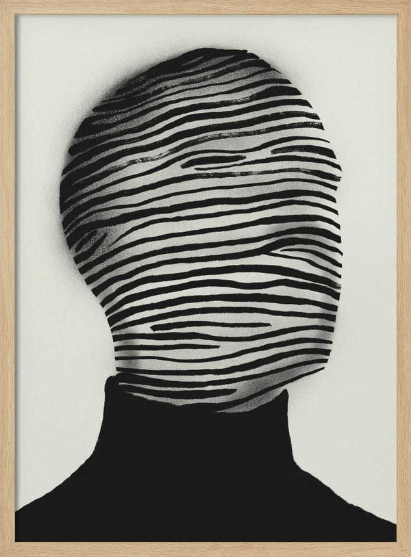 Abstract Striped Face