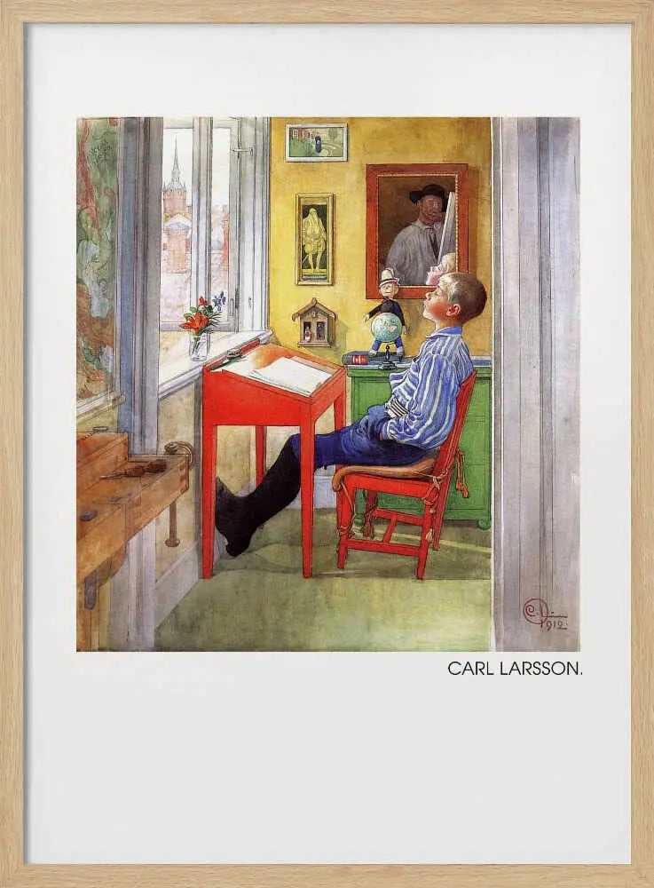 Esbjorn Doing His Homework Carl Larsson