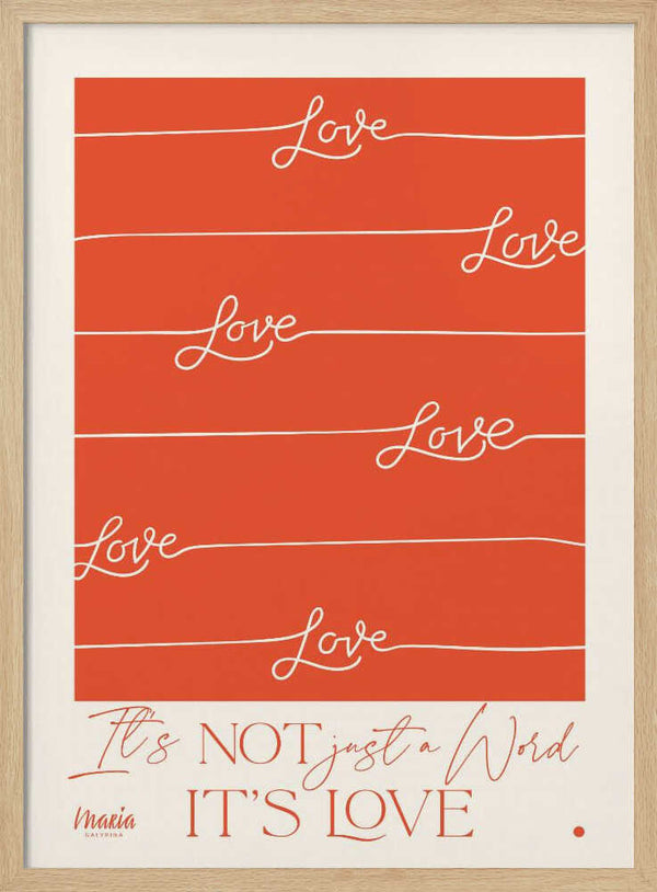 Love Not Just A Word Art Print UK — Abstract Minimal Wall Art — Office — Wall It All Prints