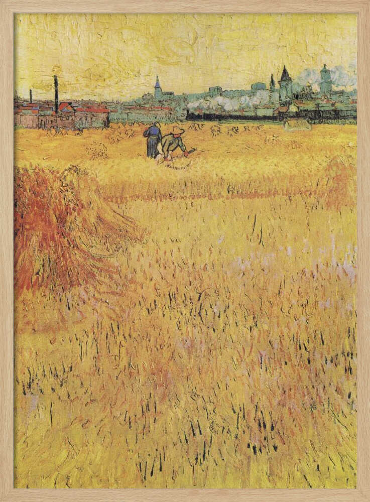 Wheat Field With View of Arles (1888) Vincent Van Gogh