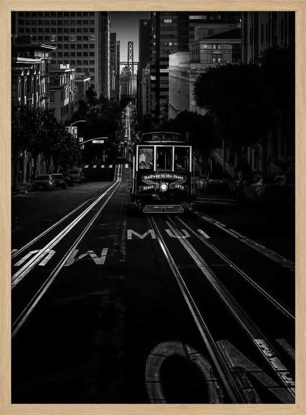 San Francisco Cable Car Night Jiahong Zeng