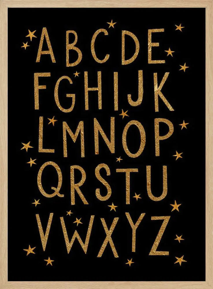 Golden Alphabet Stars EMELIEmaria