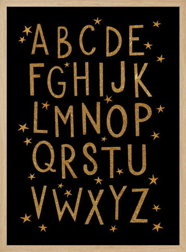 Golden Alphabet Stars EMELIEmaria