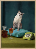 Funny Retro Cat