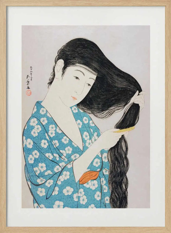 Woman Combing Her Hair (1920) Goyo Hashiguchi