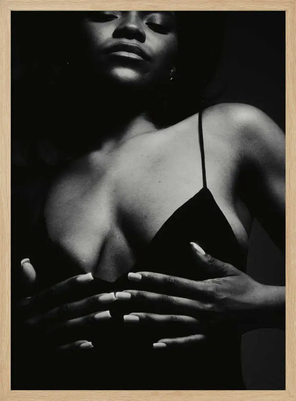 Sensual Black Woman Art Print UK — Dark Moody Calm Wall Art — Living Room — Wall It All Prints