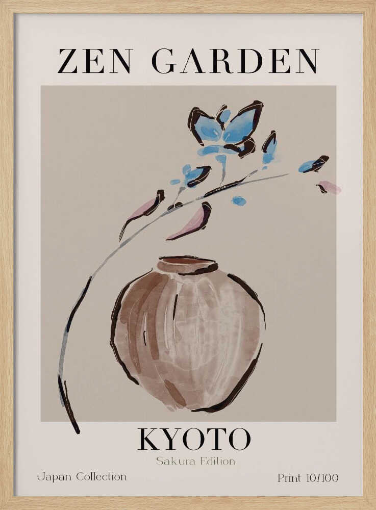 Kyoto Serenity Art Print UK — Japanese Calm Wall Art — Bedroom — Wall It All Prints