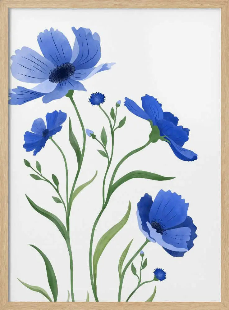 Delicate Blue Flowers Elena Ristova