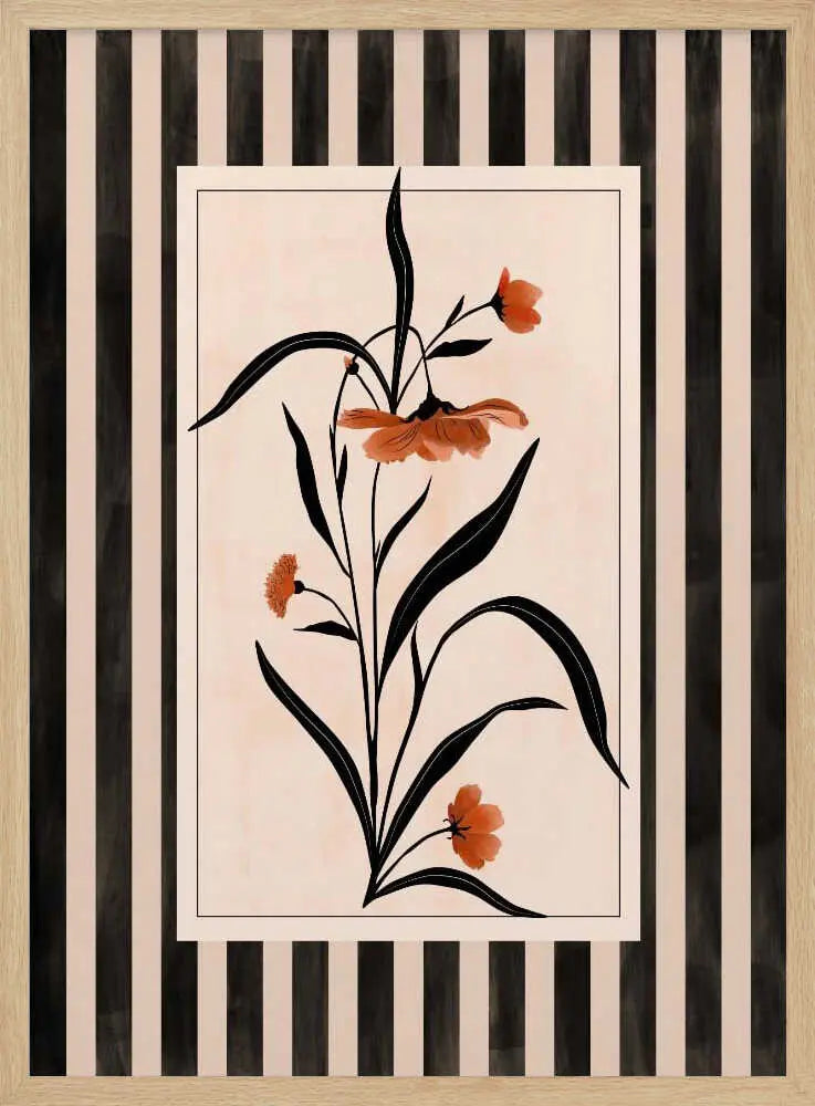 Terracotta Floral Stripes Elena Ristova