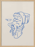 Funny Frog On Toilet
