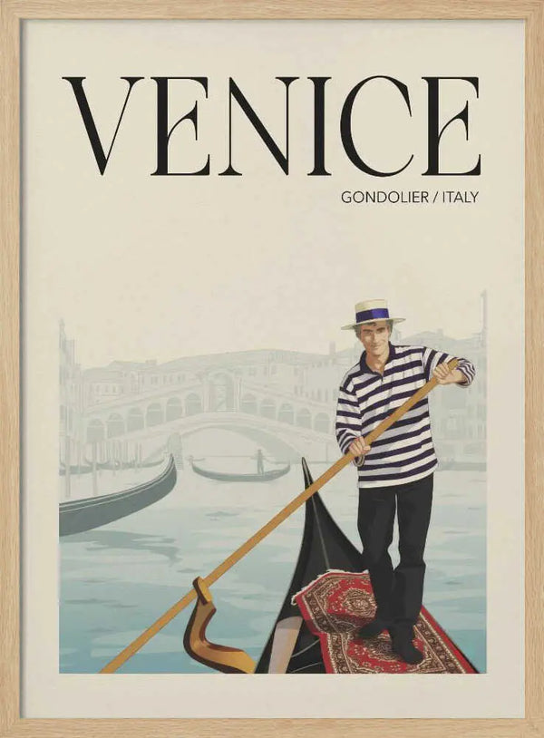 Venice Gondolier Scene Andreas Magnusson