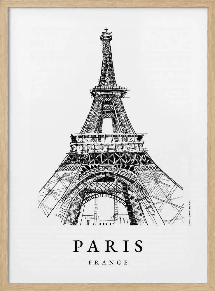 Eiffel Tower Paris Sketch Awol Art Alex