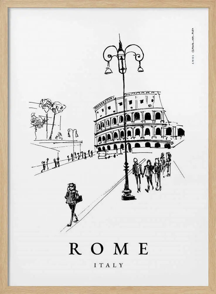 Historic Rome Drawing Awol Art Alex
