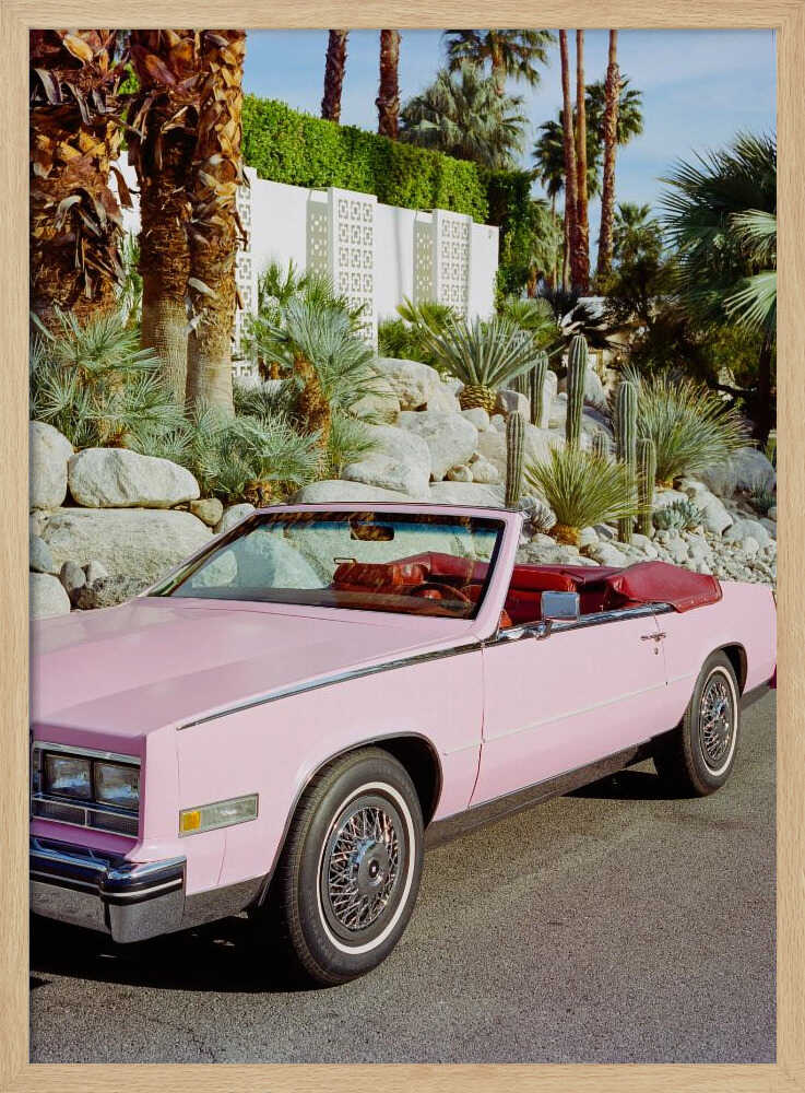 Iconic Pink Convertible Art Print UK — Botanical Vibrant Wall Art — Living Room — Wall It All Prints