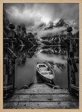 Misty Mountain Lake Boat