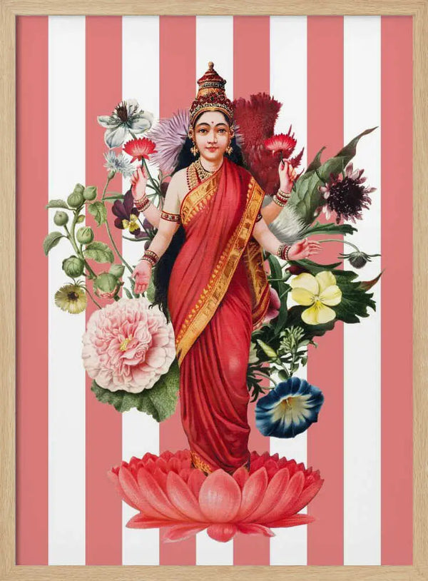 Goddess Lakshmi Floral Marja van den Hurk