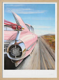 Pink Car Open Road
