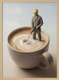 Worker Makes Morning Coffee