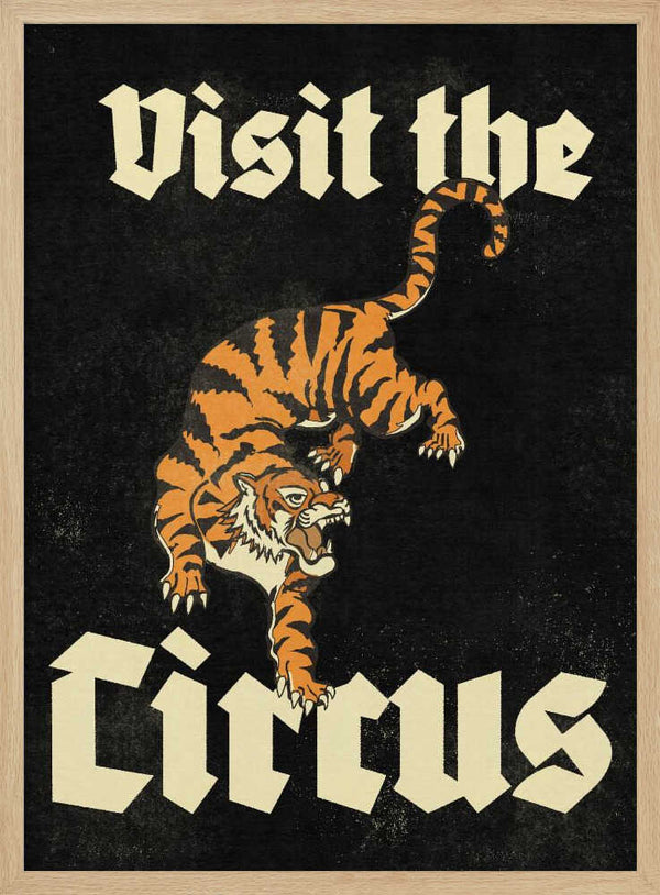 Roaring Circus Tiger Art Print UK — Abstract Vibrant Wall Art — Living Room — Wall It All Prints