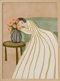 Woman Admiring Flowers