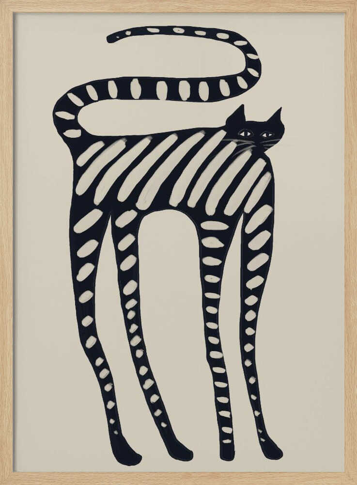 Striped Whimsical Cat