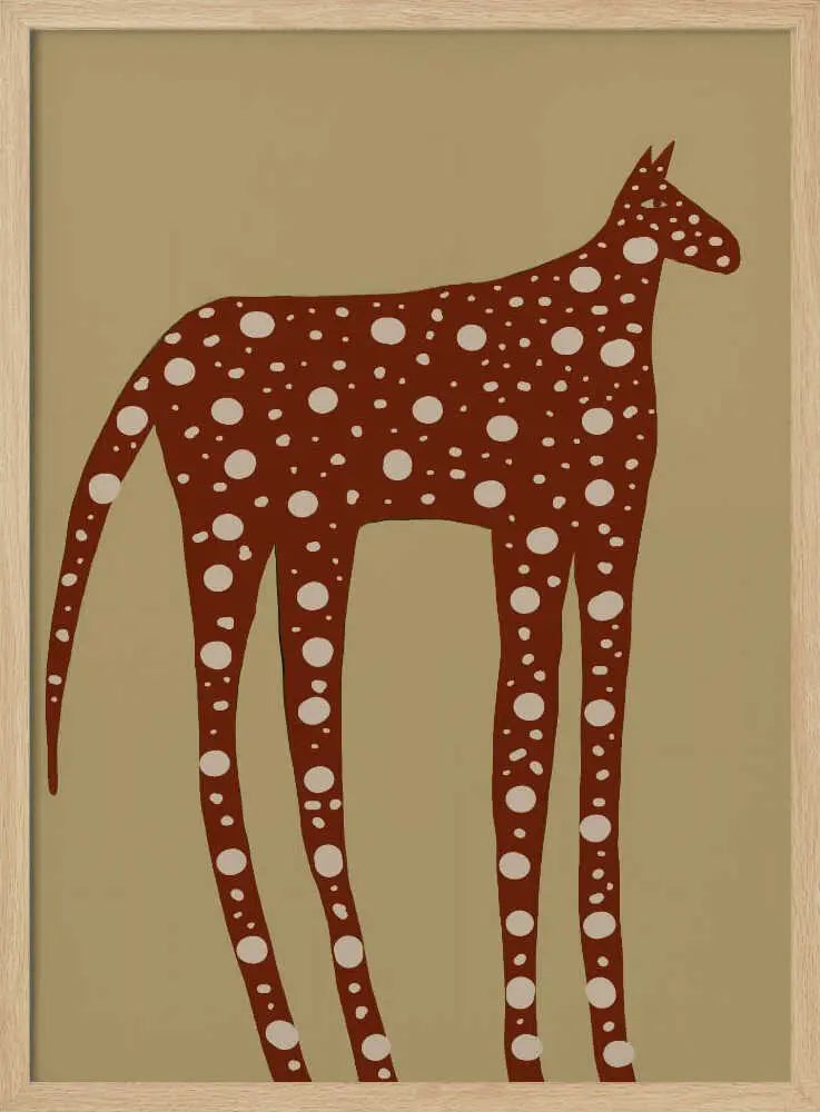 Spotted Earthy Creature Art Print UK — Abstract Minimal Wall Art — Office — Wall It All Prints