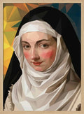 Geometric Nun Art Print - Serene Portrait