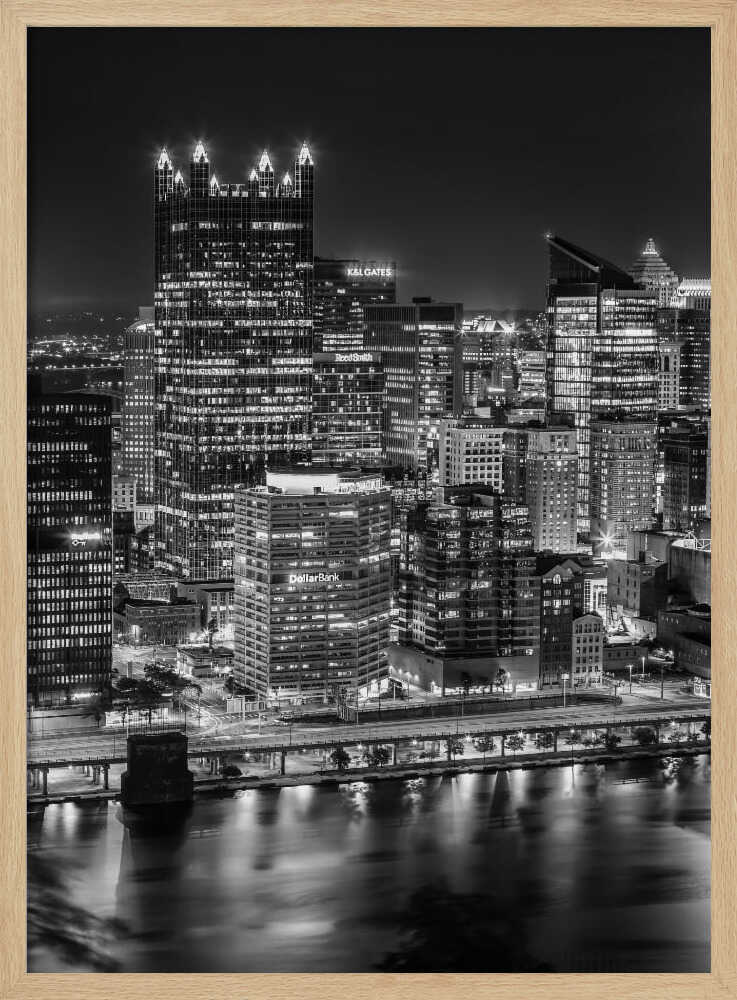 Pittsburgh Skyline Night Lights Melanie Viola